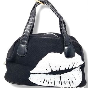 Victoria's Secret Angel Limited Edition Black & Silver Zippered Canvas Tote Bag